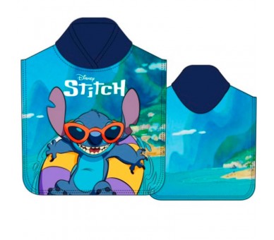 Poncho toalla Stitch Disney microfibra