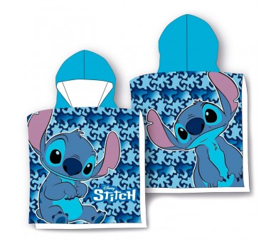 Poncho toalla Stitch Disney microfibra