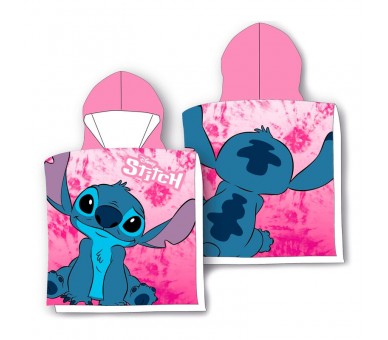 Poncho toalla Stitch Disney microfibra