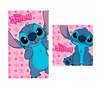 Set 2 toallas baño Stitch Disney algodon