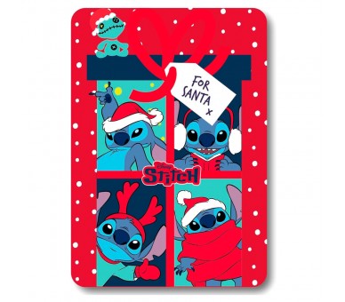 Manta polar Navidad Stitch Disney