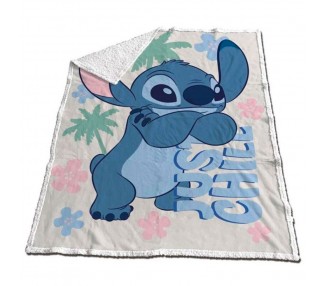 Manta coralina sherpa Stitch Disney 130x170cm