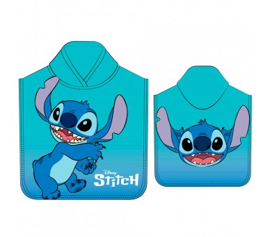 Poncho toalla Stitch Disney microfibra