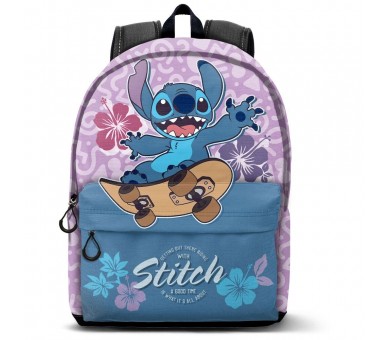 Mochila Skate Stitch Disney 44cm adaptable