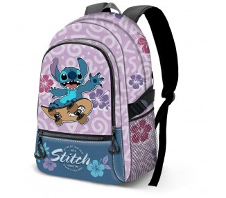 Mochila Skate Stitch Disney 44cm adaptable