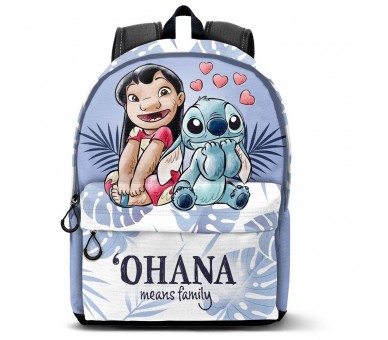 Mochila Couple Stitch Disney 44cm adaptable