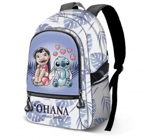 Mochila Couple Stitch Disney 44cm adaptable