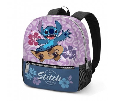 Mochila Skate Stitch Disney 33cm
