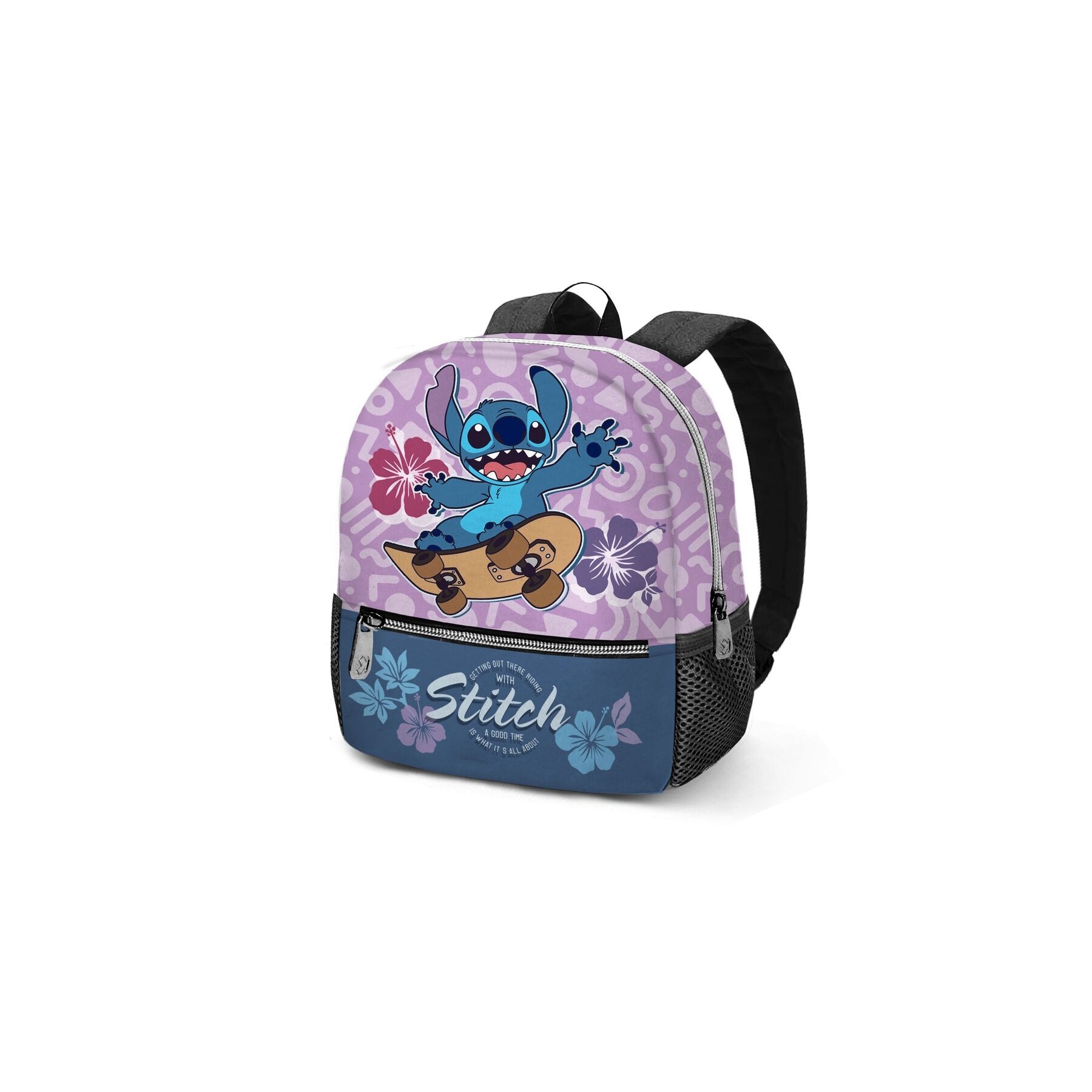 Mochila Skate Stitch Disney 33cm