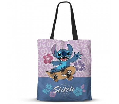 Bolsa shopping Skate Stitch Disney 40cm