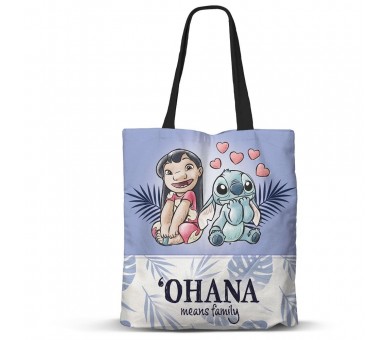 Bolsa shopping Couple Stitch Disney 40cm