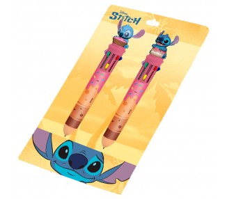 Blister 2 boligrafos 10 colores Stitch Disney