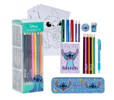 Set papeleria coloreable Stitch Disney