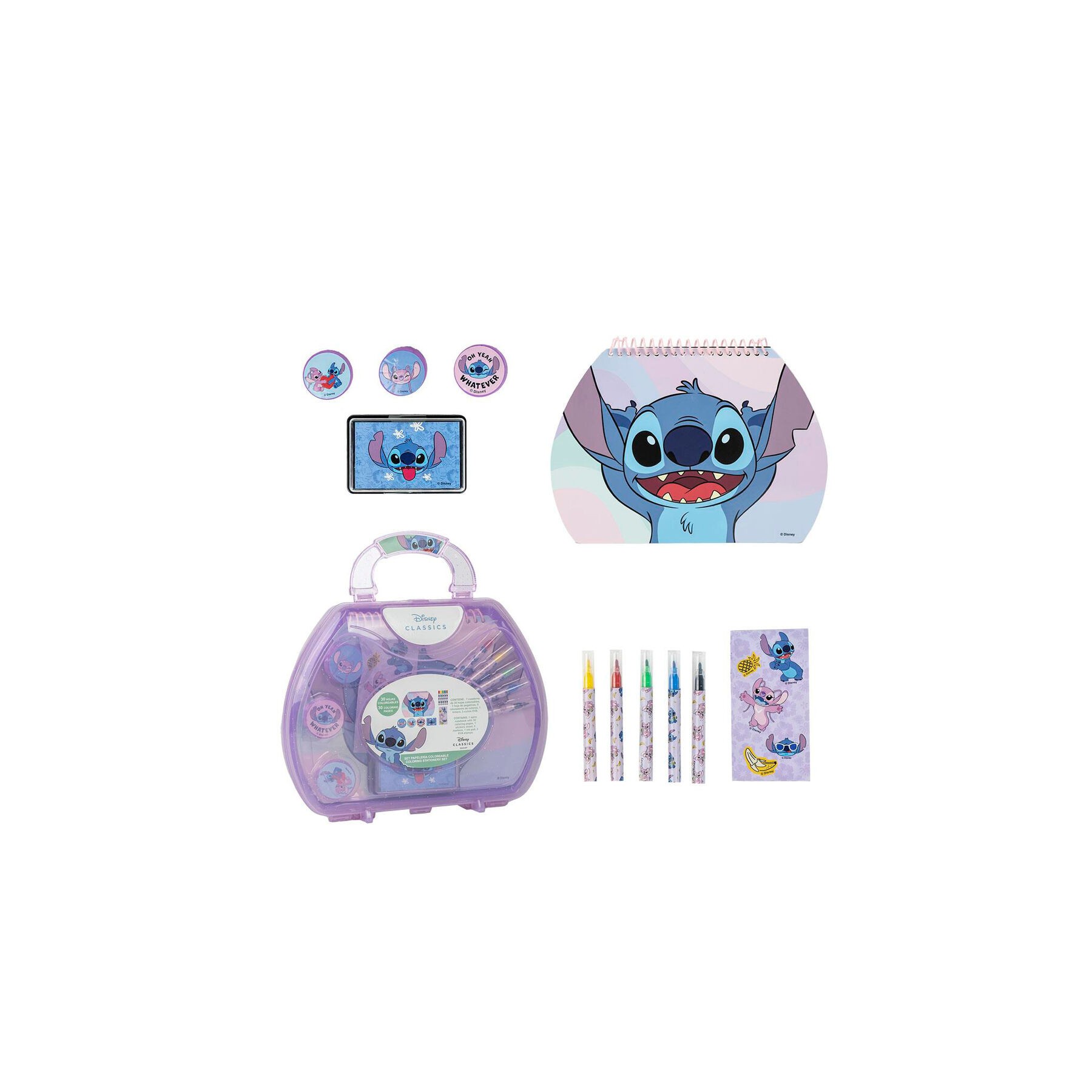Maletin papeleria coloreable Stitch Disney