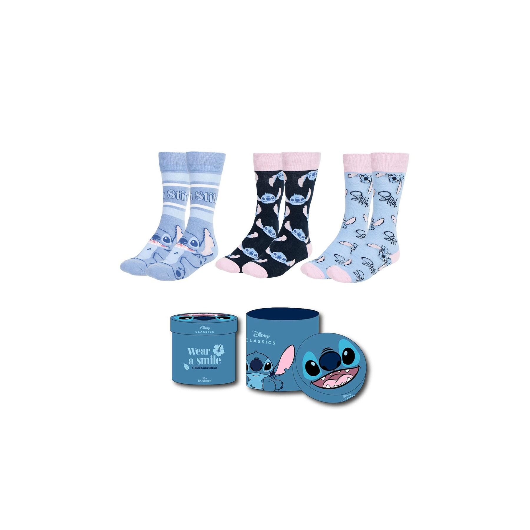 Set 3 calcetines Stitch Disney adulto