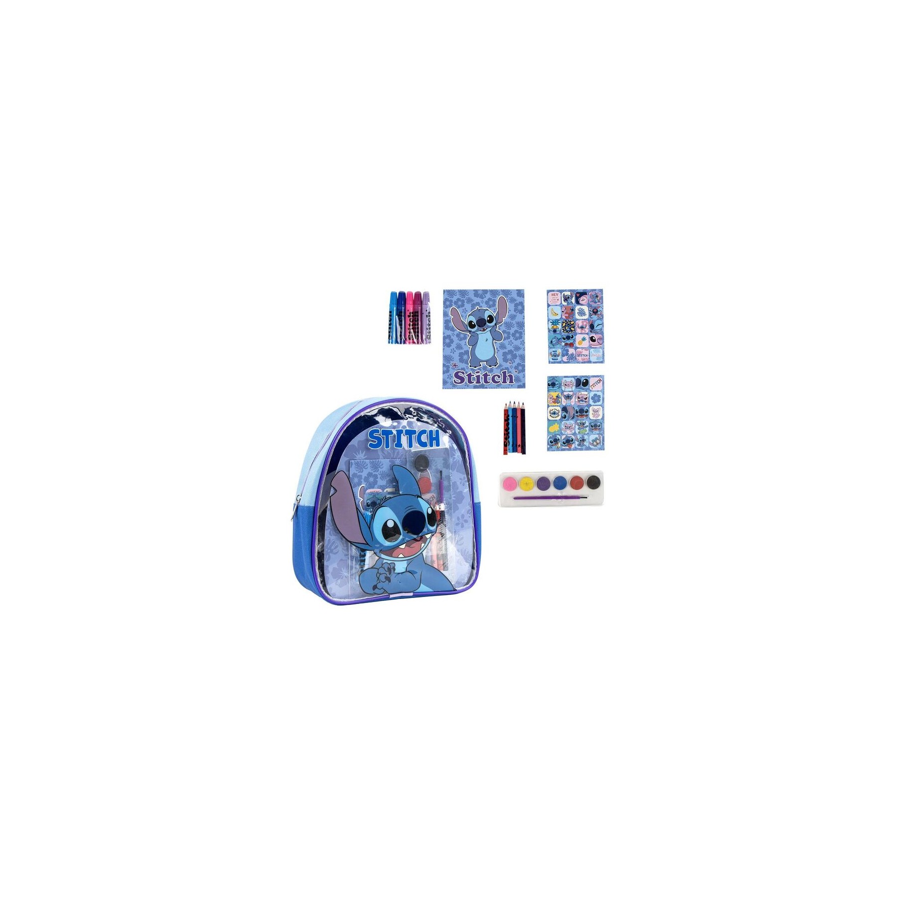 Set papeleria mochila Stitch Disney