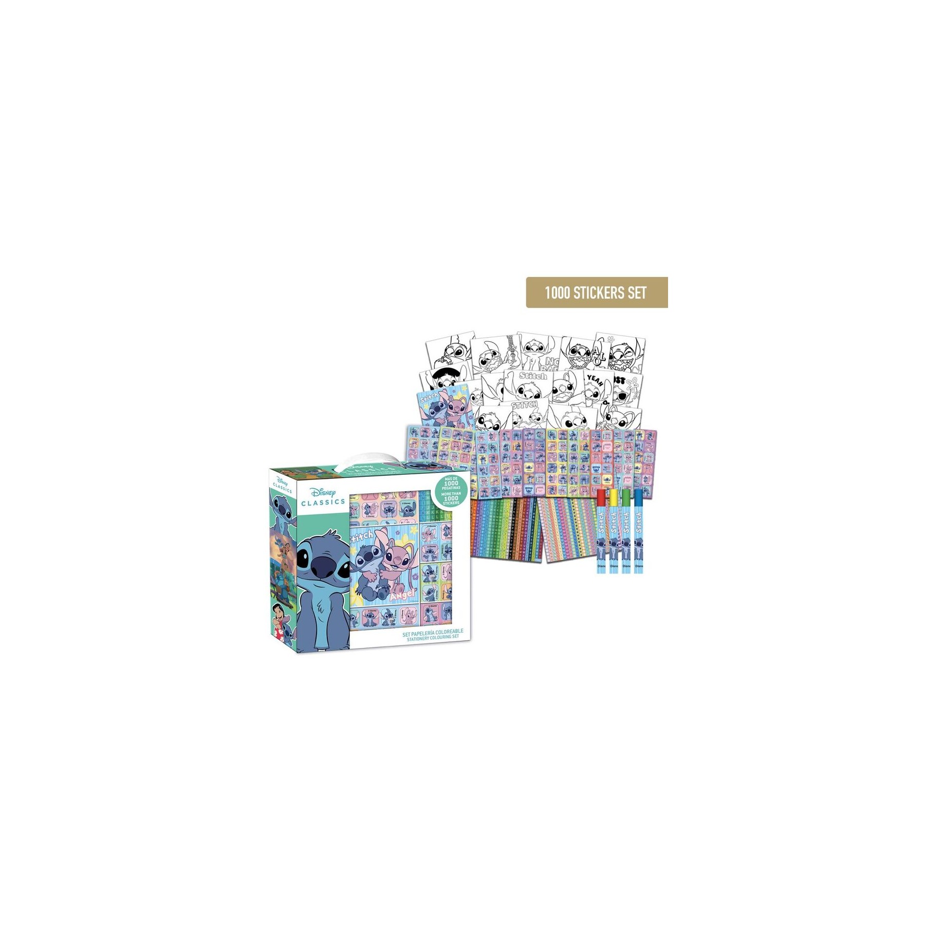 Set pegatinas Stitch Disney 1000pzs