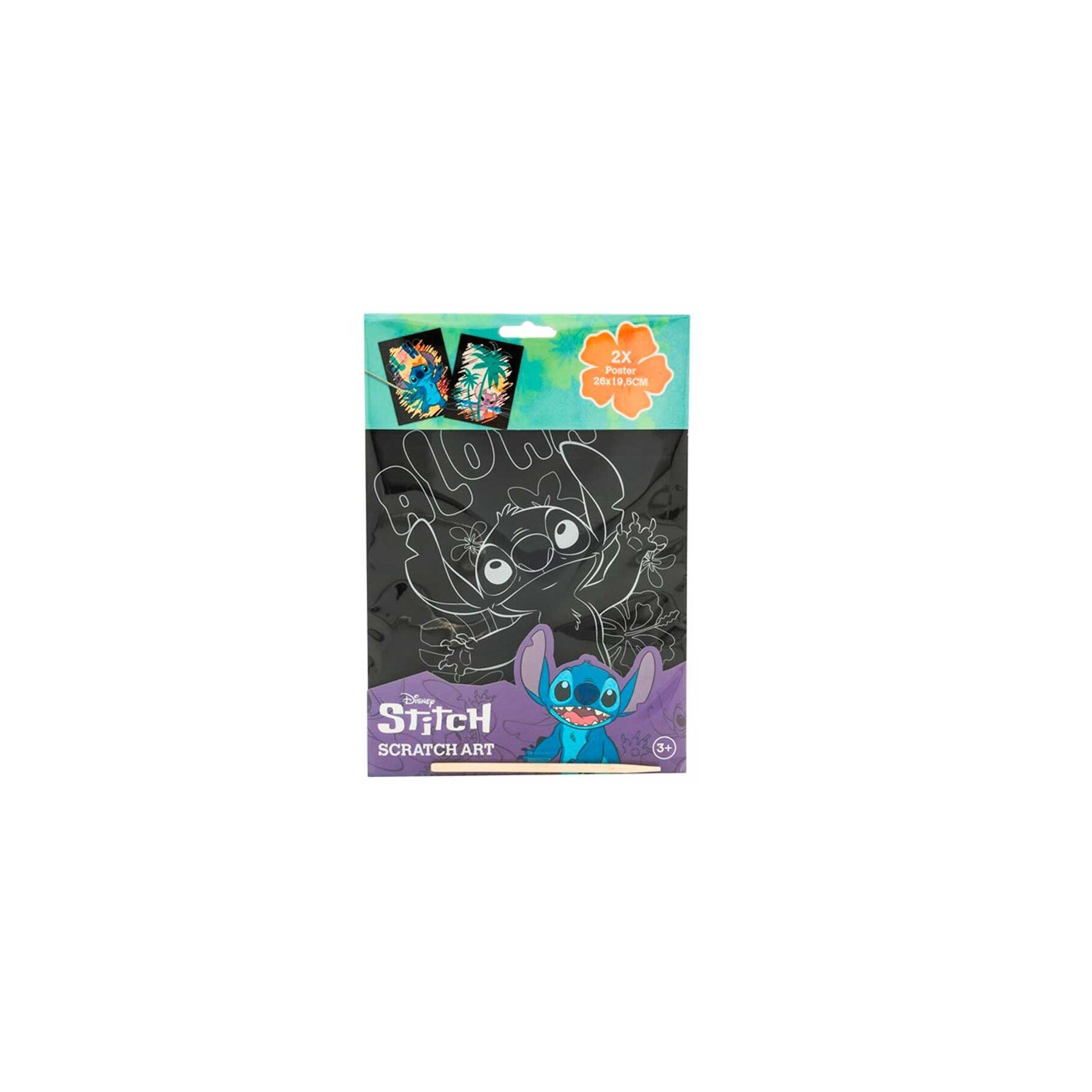 Set papeleria Scratch Art Stitch Disney