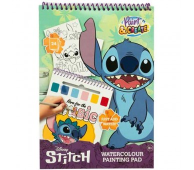 Libro acuarelas Stitch Disney