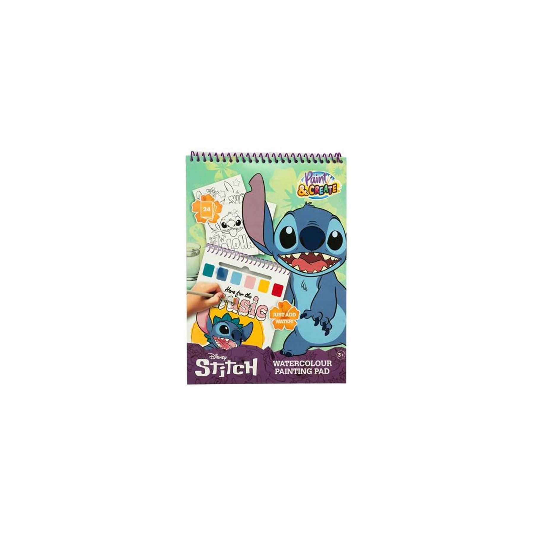 Libro acuarelas Stitch Disney
