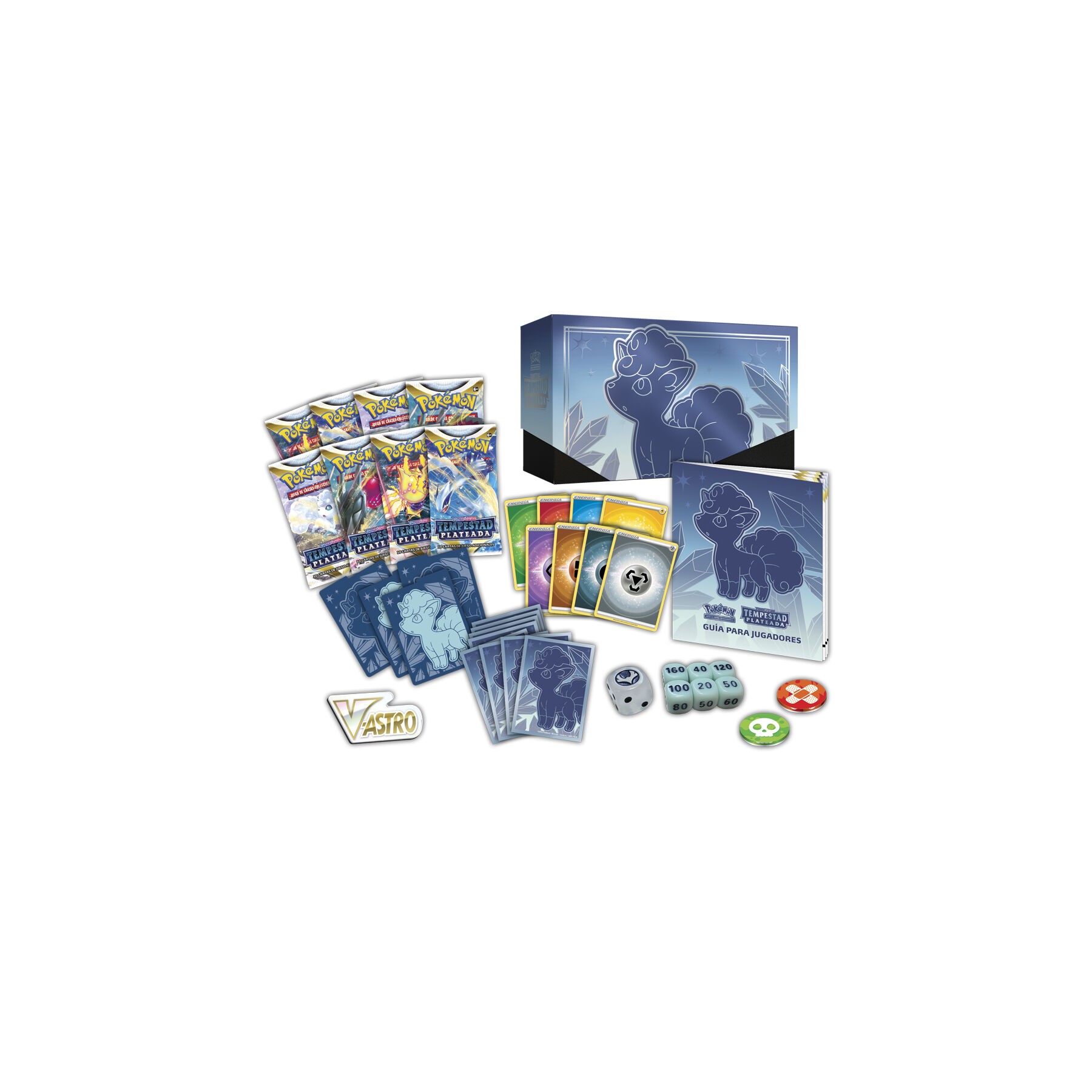 Estuche juego cartas coleccionables Entrenador Tempestad Plateada Espada y Escudo Pokemon español