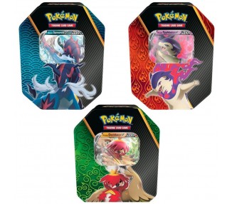Expositor 6 latas metálicas juego cartas coleccionables Summer V Espada y Escudo Pokemon surtido español