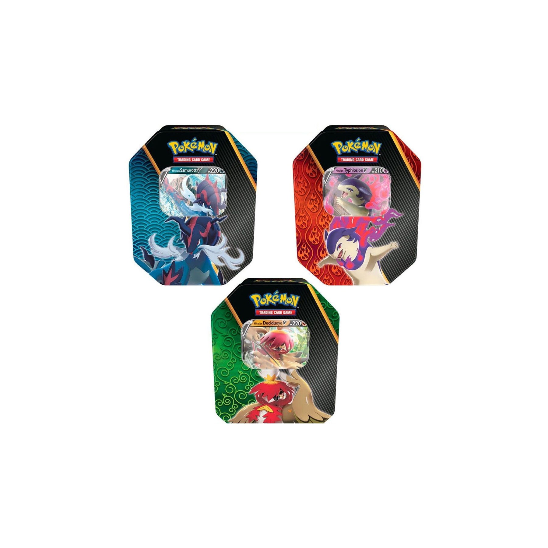 Expositor 6 latas metálicas juego cartas coleccionables Summer V Espada y Escudo Pokemon surtido español