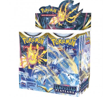 Expositor 36 Sobres Cartas Coleccionables Tempestad Plateada Espada y Escudo Pokemon español