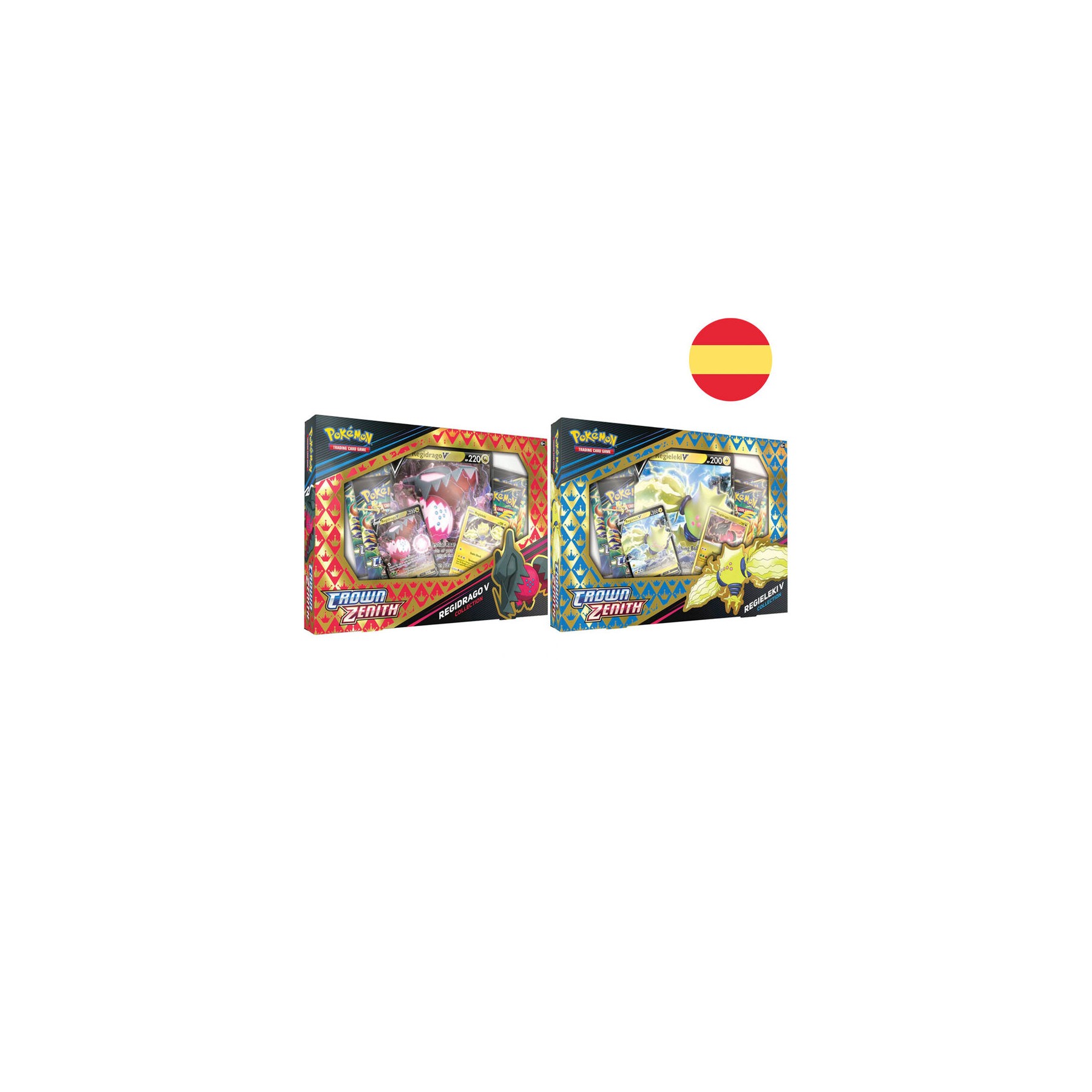 Blister Juego Cartas Coleccionables Regidrago V & Regieleki V Crown Zenith Pokemon surtido