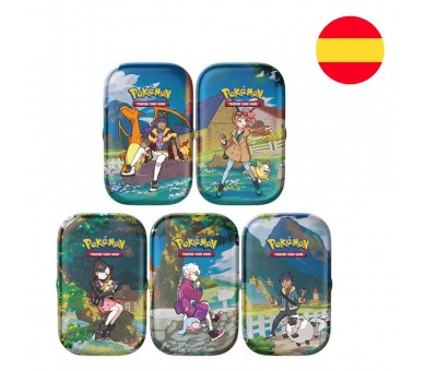 Lata juego cartas coleccionables Espada y Escudo Pokemon surtido Español