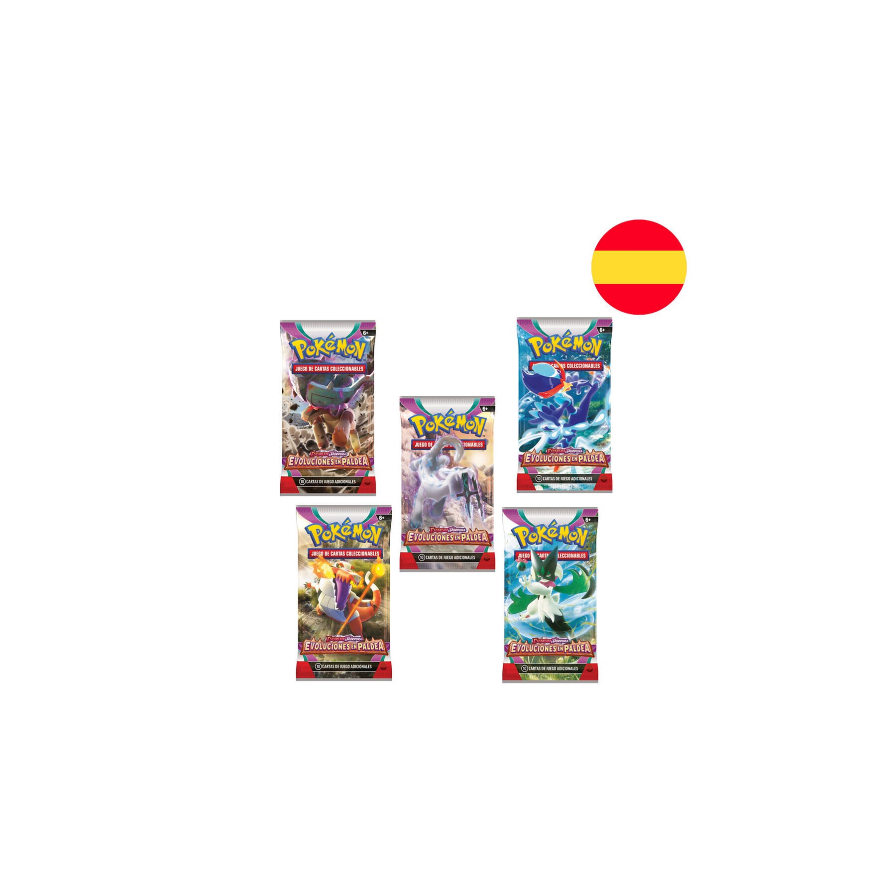 Sobre juego cartas coleccionables Evoluciones en Paldea Pokemon surtido español