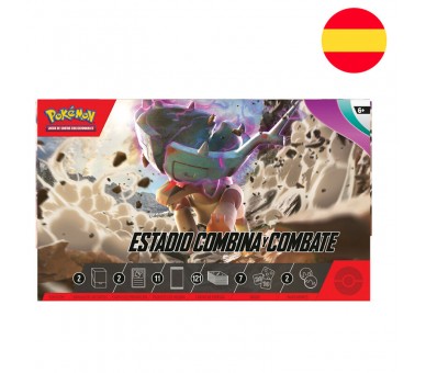 Estuche juego cartas coleccionables Estadio Combina y Combate Evoluciones en Paldea Pokemon español