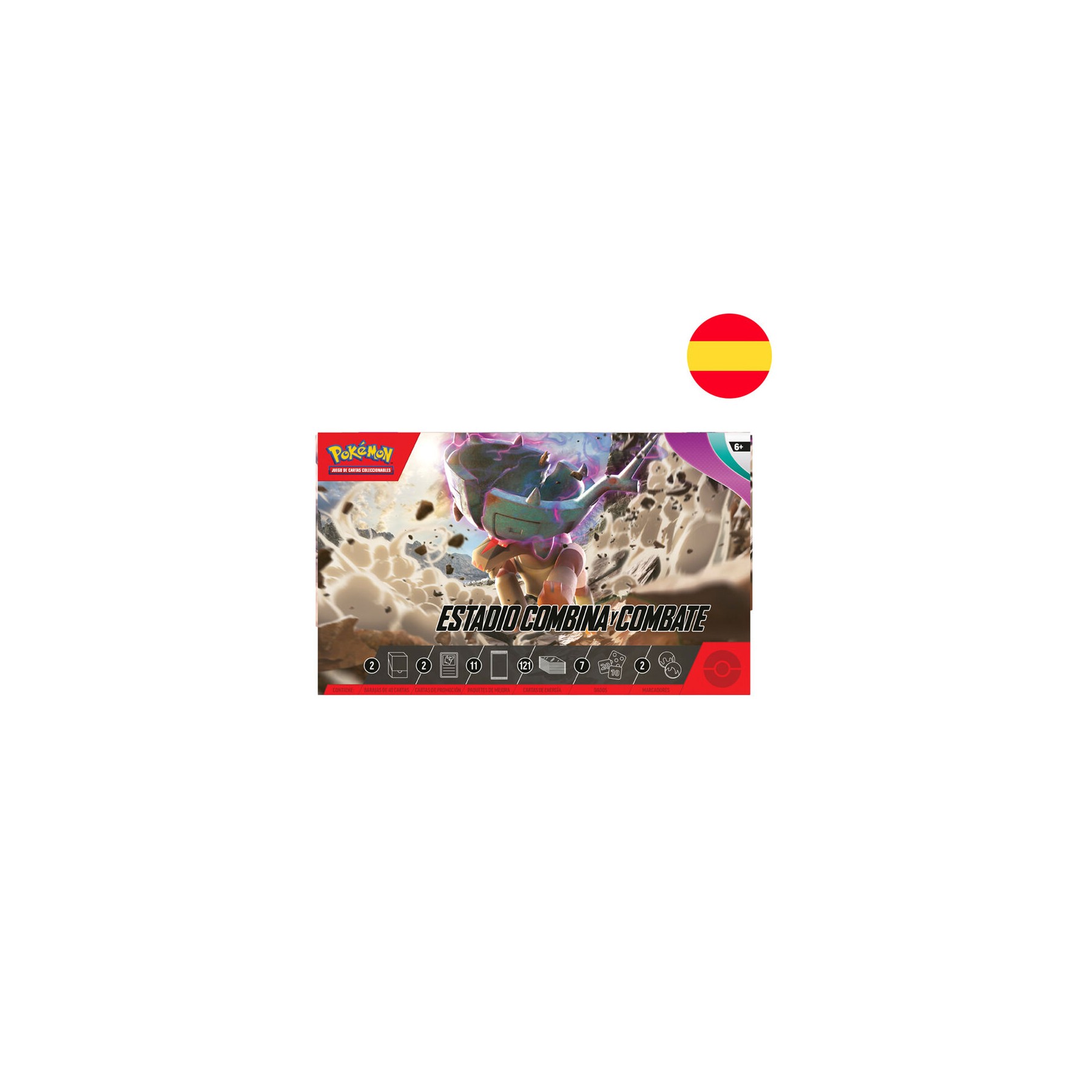 Estuche juego cartas coleccionables Estadio Combina y Combate Evoluciones en Paldea Pokemon español