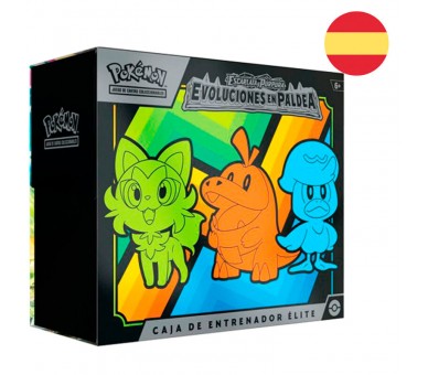 Estuche Carta Juego Cartas Coleccionables Caja Elite Evoluciones en Paldea Pokemon español