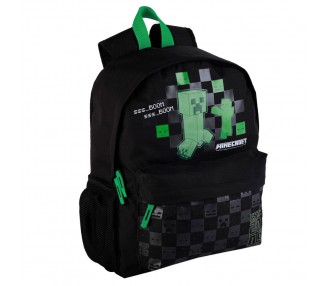 Mochila portatil Creeper Minecraft 41cm adaptable