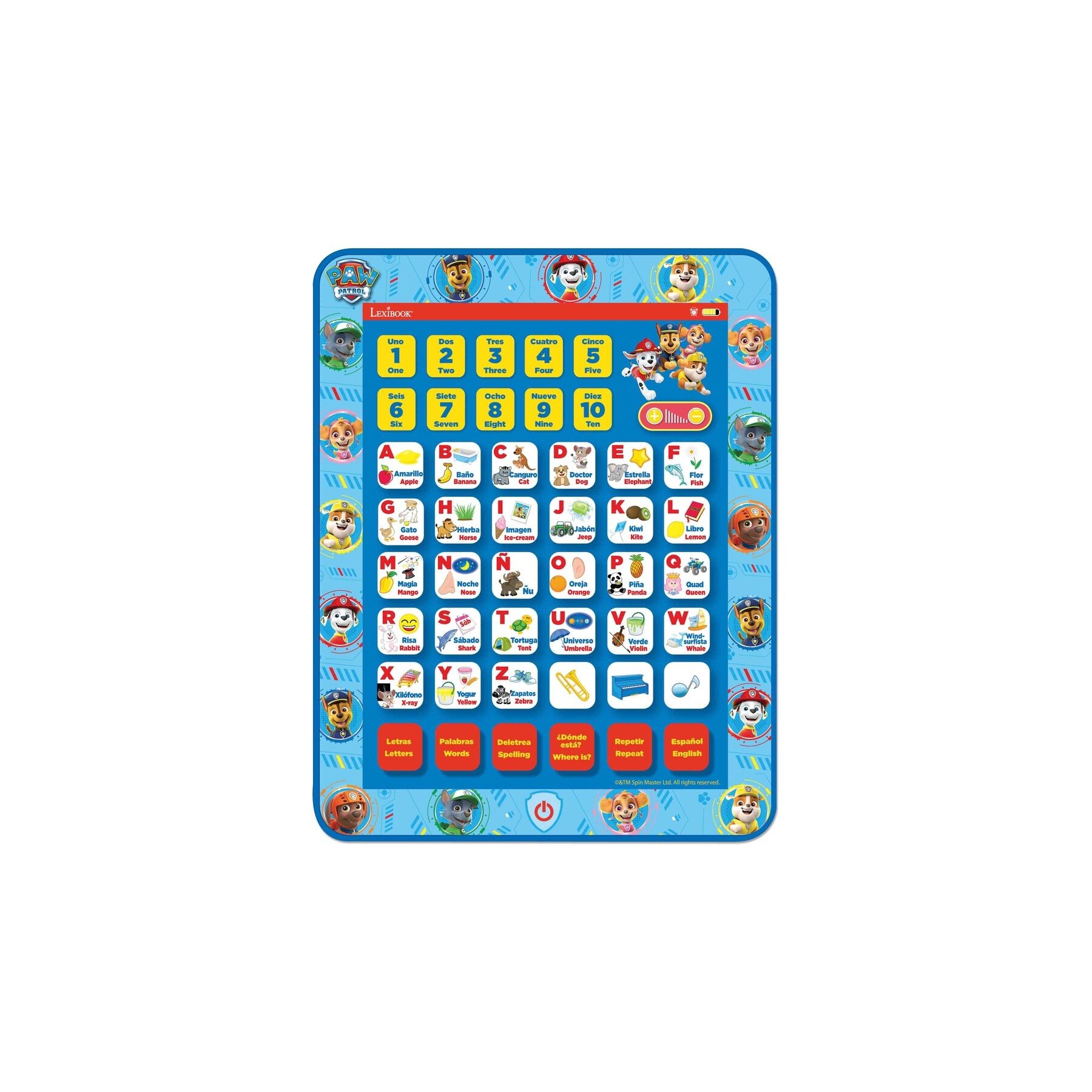 Tableta parlante educativa Patrulla Canina Paw Patrol