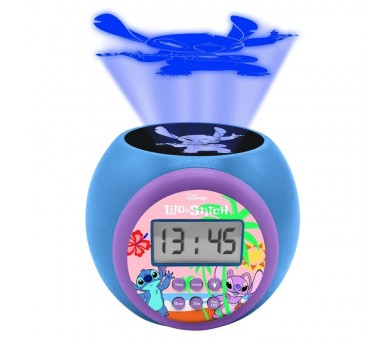 Reloj alarma proyector Stitch Disney