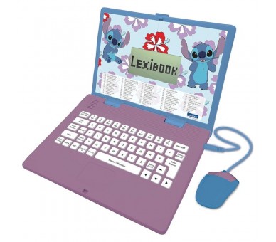 Ordenador bilingue portatil educativo Stitch Disney