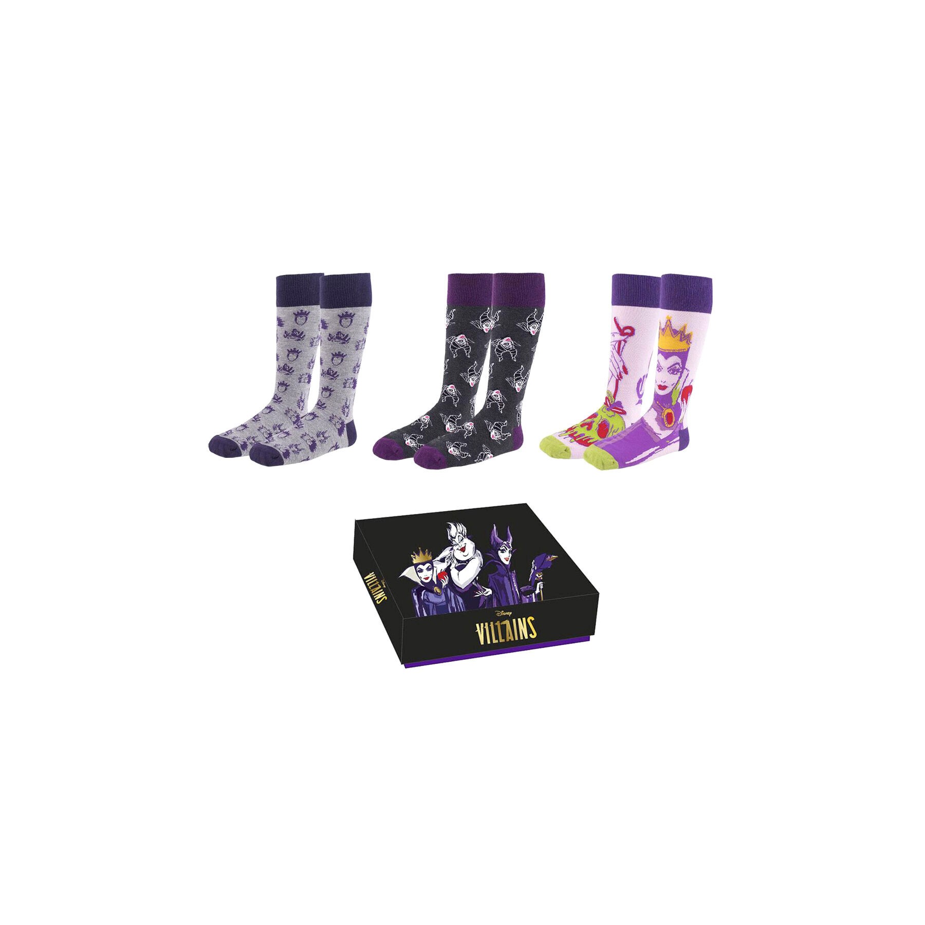 Set 3 calcetines Villanas Disney