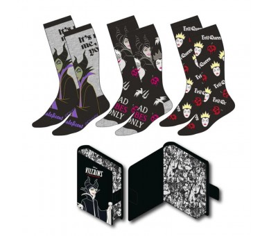 Set 3 calcetines Villanas Disney adulto