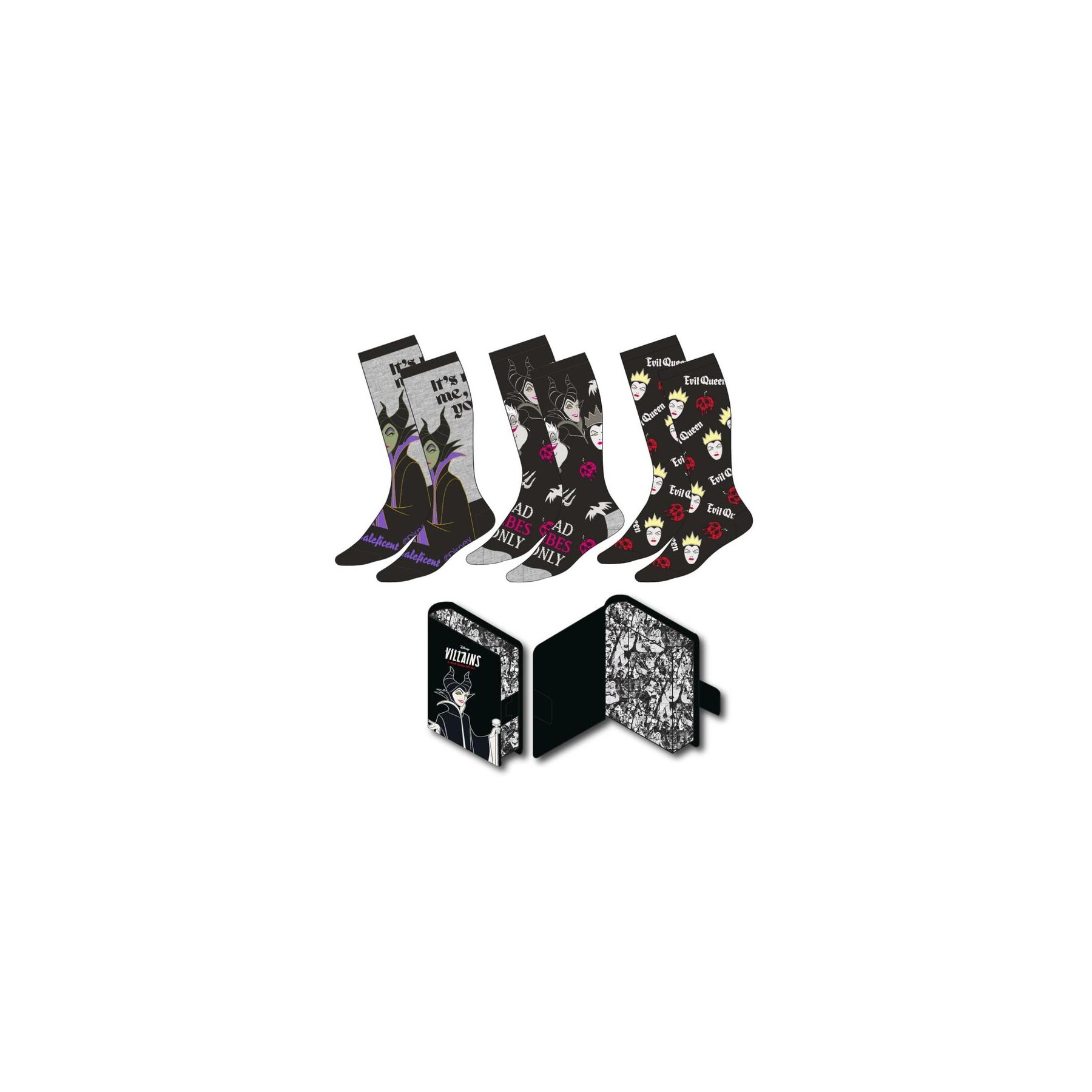 Set 3 calcetines Villanas Disney adulto