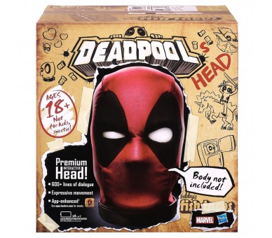 Cabeza Premium Interactiva Deadpool Marvel Legends Ingles