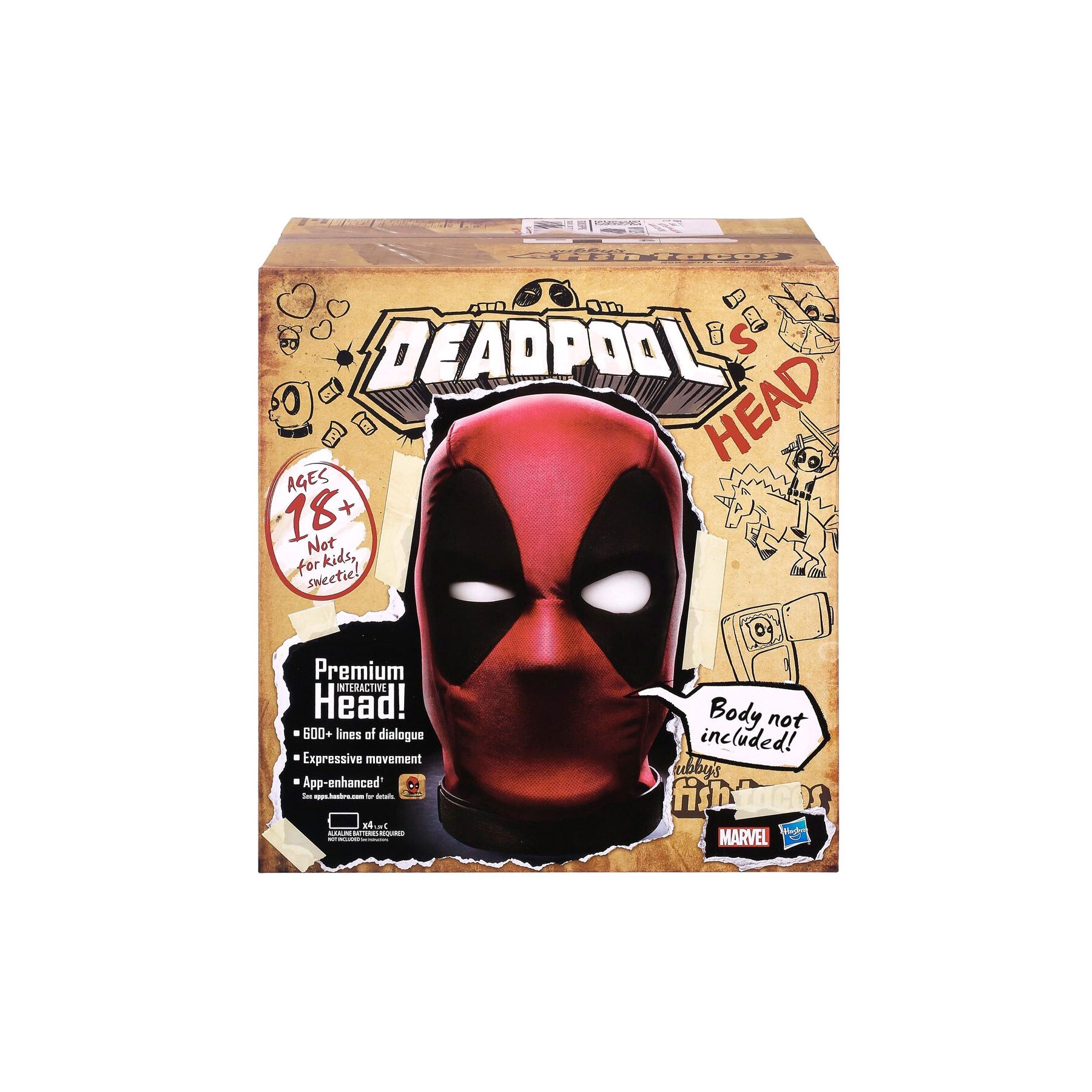 Cabeza Premium Interactiva Deadpool Marvel Legends Ingles