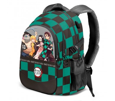 Mochila Akushon Demon Slayer Kimetsu No Yaiba 44cm adaptable
