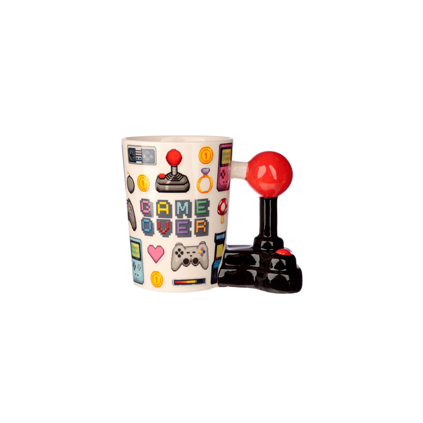 Taza asa 3D Joystick Pixel Game Over