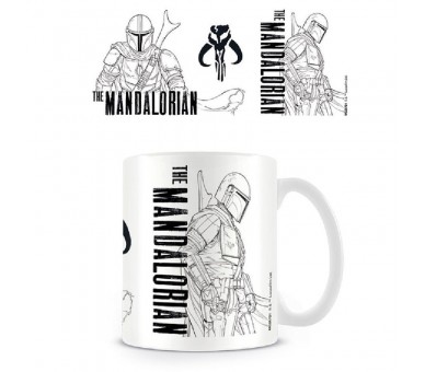 Taza Line Art The Mandalorian Star Wars
