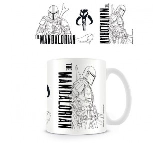 Taza Line Art The Mandalorian Star Wars