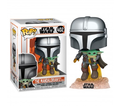 Figura POP Star Wars The Mandalorian Mando Flying with Jet Pack