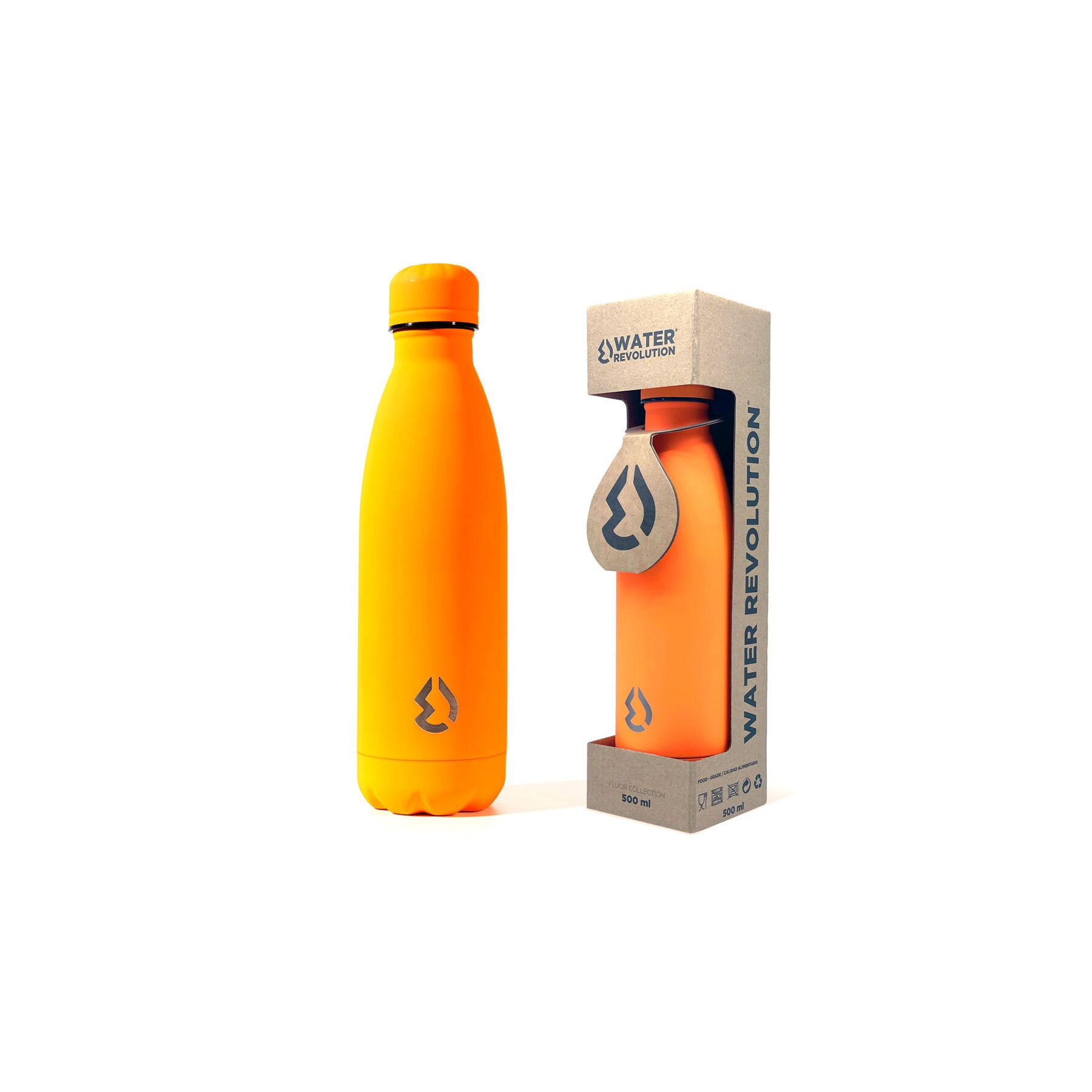 Botella Naranja Fluor Water Revolution 500ml