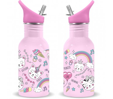 Cantimplora acero inoxidable Gatos Water Revolution 500ml